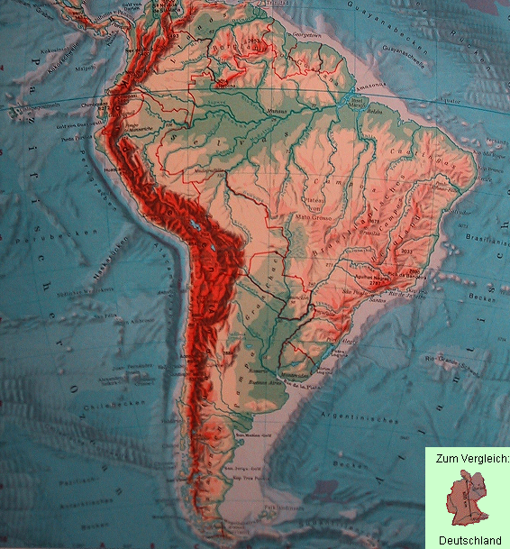 Südamerika-Karte: Diercke Weltatlas 1980/81, Westermann