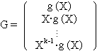 Erzeugermatrix für zyklische Codes - mit Generatorpolynom